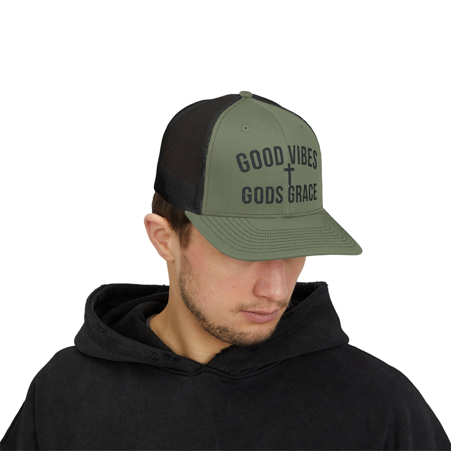 Good Vibes Gods Grace Trucker Cap