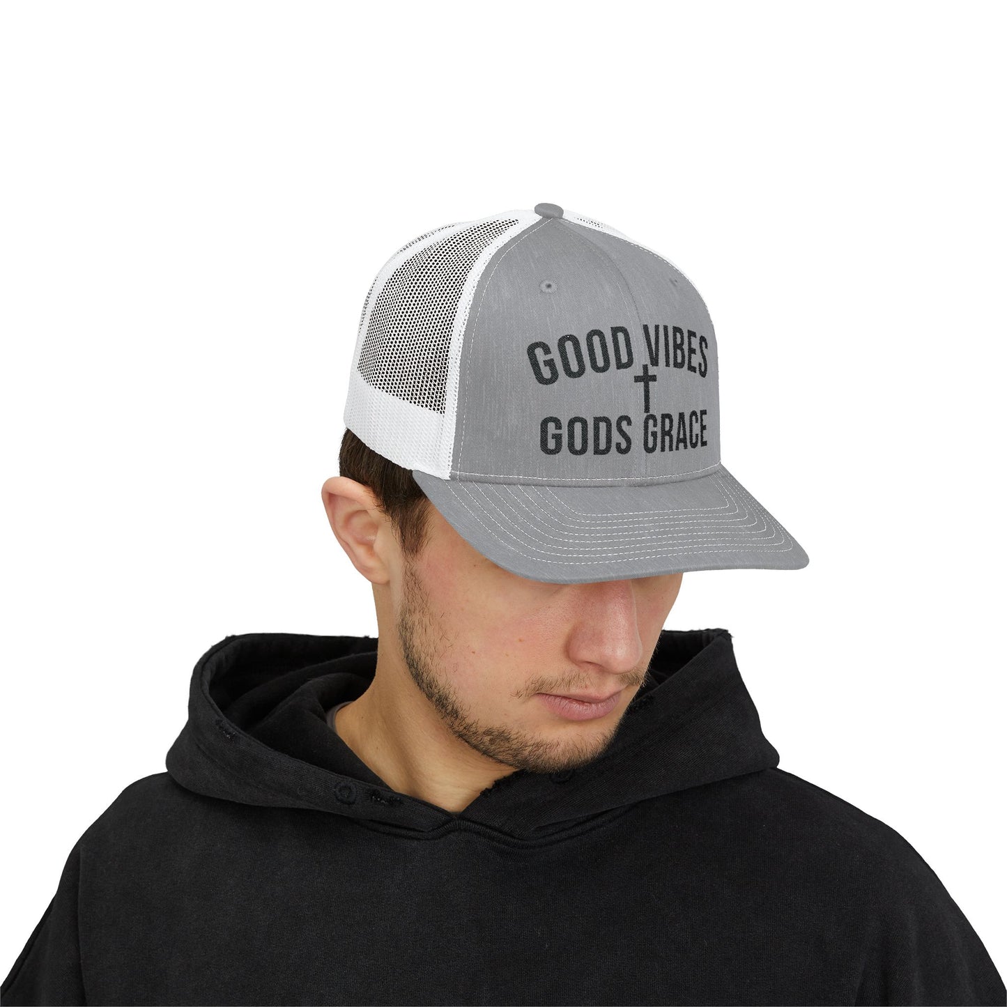 Good Vibes Gods Grace Trucker Cap