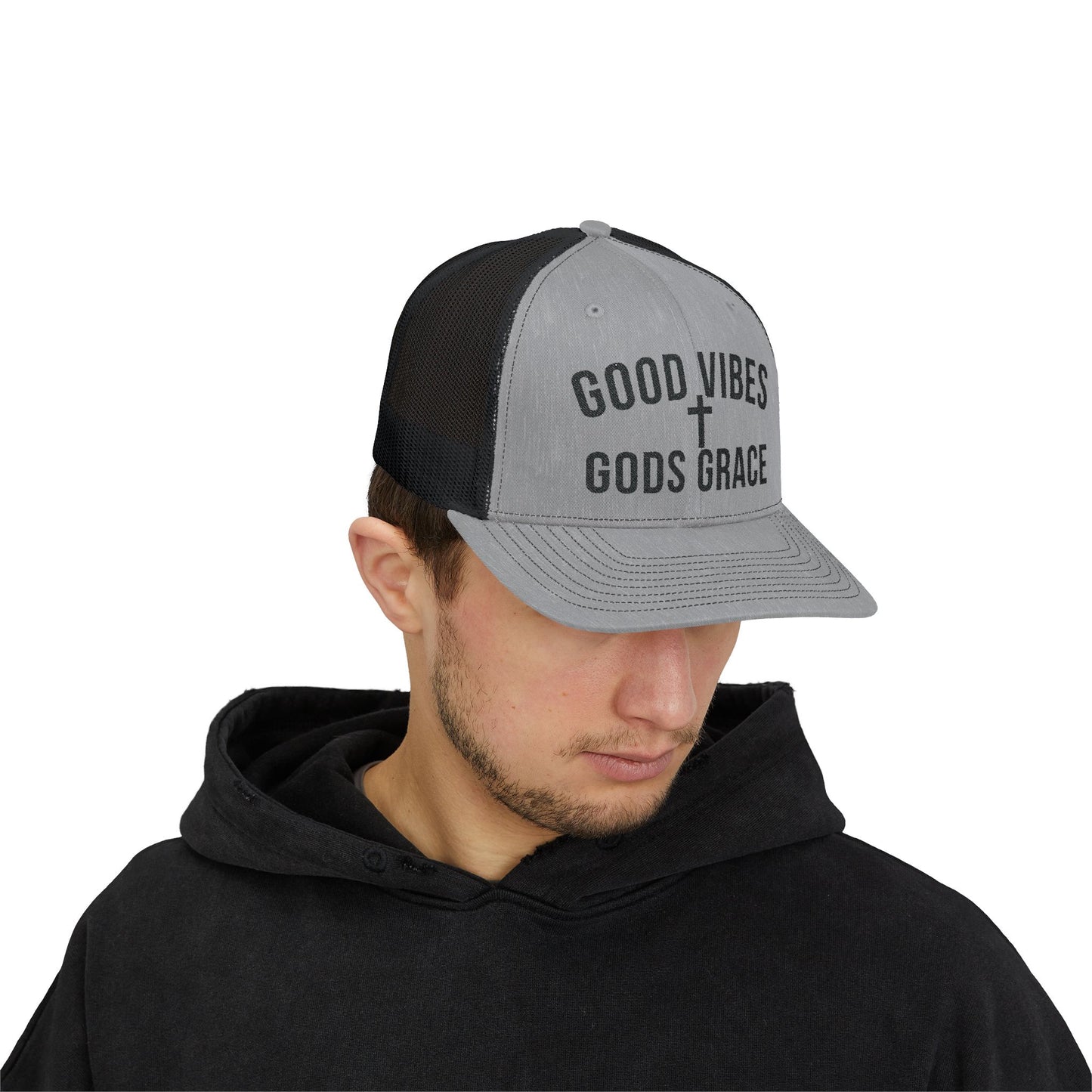 Good Vibes Gods Grace Trucker Cap